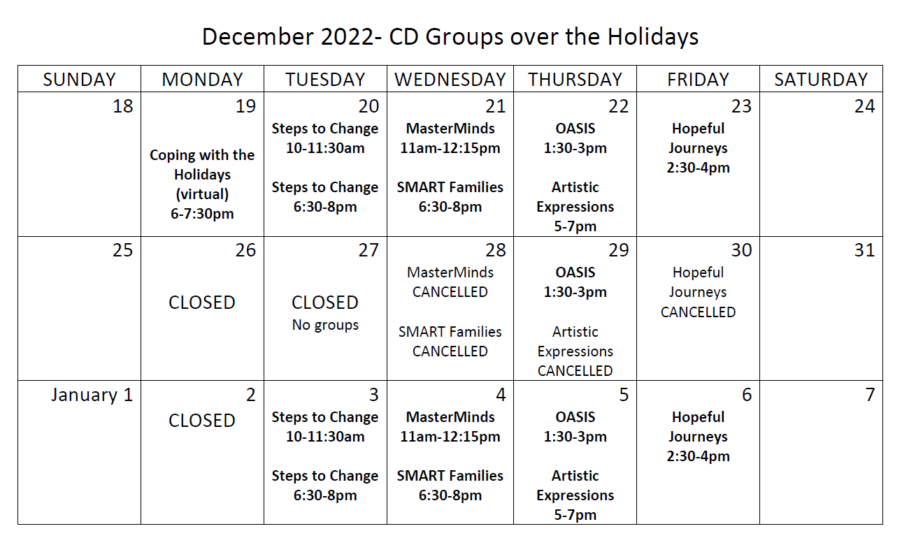 CD Group Schedule